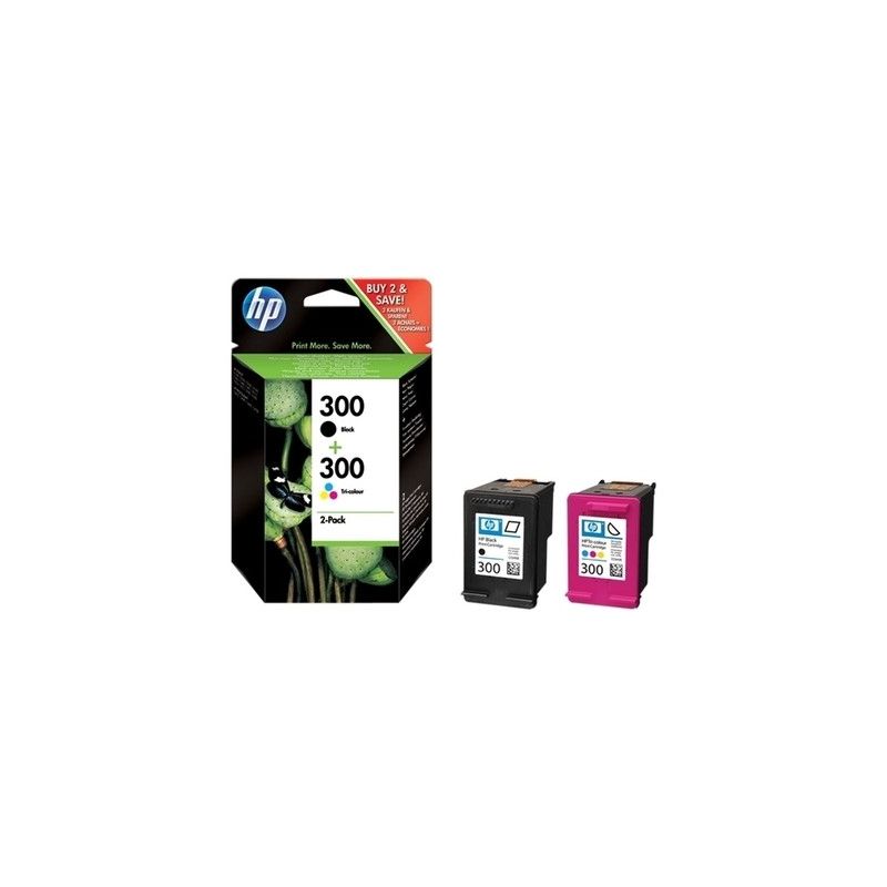 Hp 300 - Pack x 2 Tintenstrahl Original CN637EE - Black + Tricolor