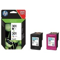Hp 301 - Pack x 2 cartuchos de inyección de tinta original N9J72AE - Negro + Tricolor