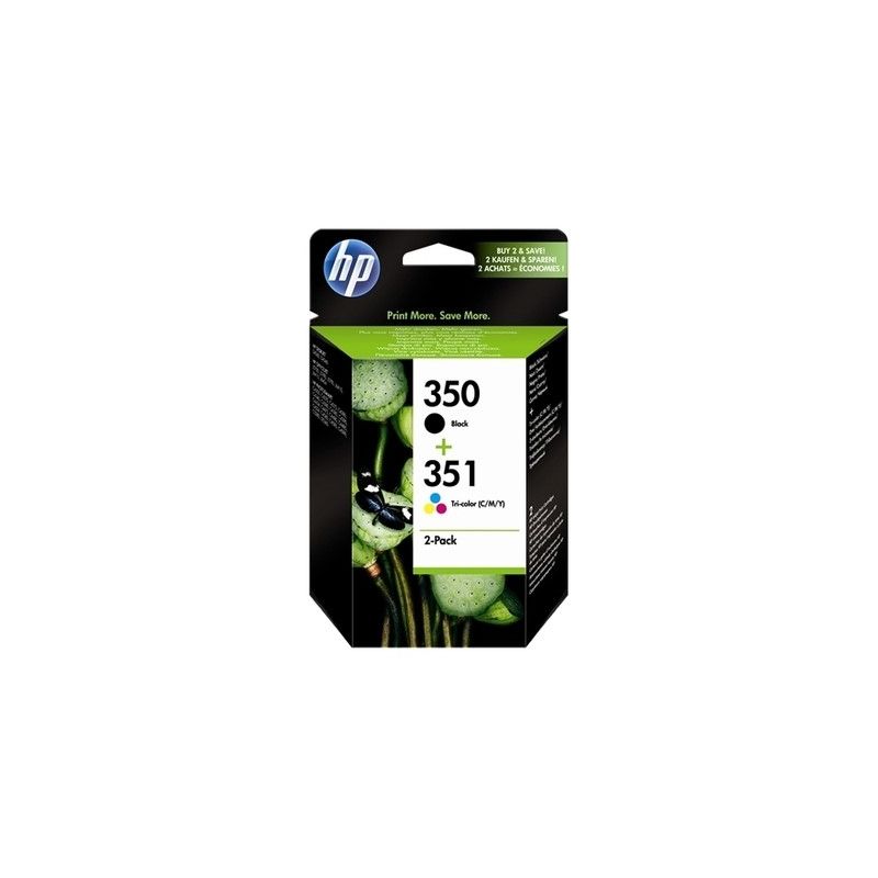 Hp 350/351 - Pack x 2 SD412EE original ink jets - Black + Tricolor