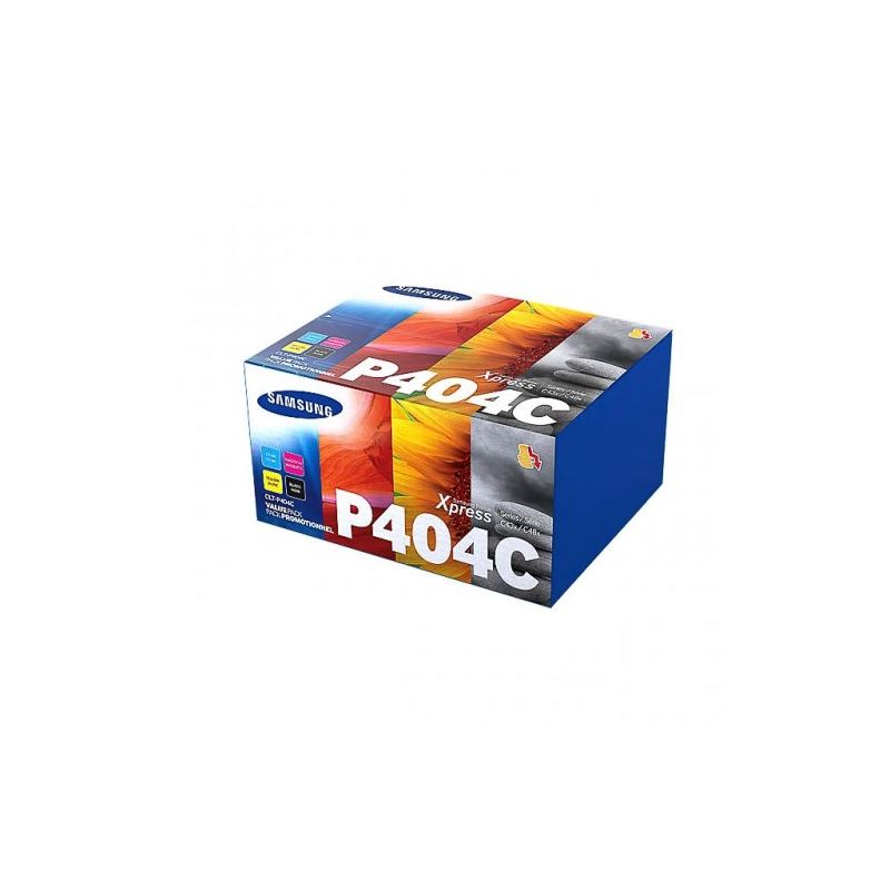 Samsung P404C - Confezione di 4 toner originali CLTP404CELS, SU365A - Nero Ciano Magenta Giallo