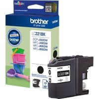 Brother 221BK - Cartucho de inyección de tinta original LC221BK - Negro
