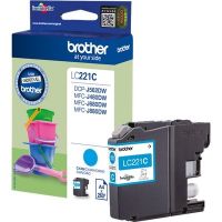 Brother 221C - Cartucho de inyección de tinta original LC221C - Cian