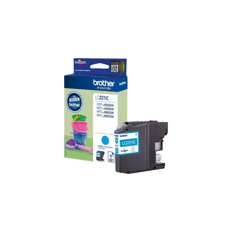 Brother 221C - LC221C original inkjet cartridge - Cyan