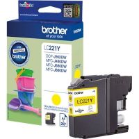 Brother 221Y - Cartucho de inyección de tinta original LC221Y - Amarillo