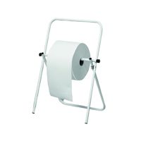 Dispensador de pie para toallas secamanos en rollo industriales - Blanco