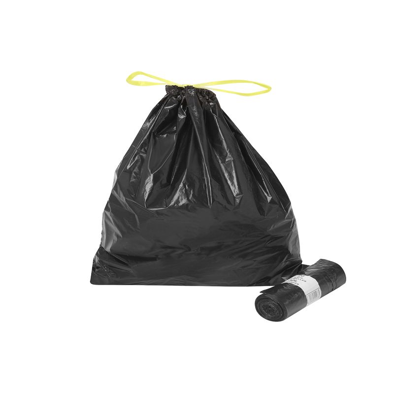 Bolsa de basura de 30 litros y 25 µ - rollo de 20 bolsas negras - Vendido por 25 rollos