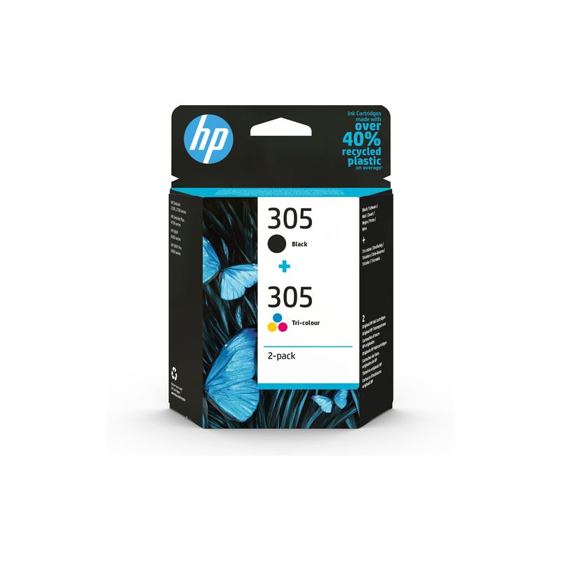 Hp 305 - Pack x2 inkjet original 6ZD17AE  - Black + Tricolor